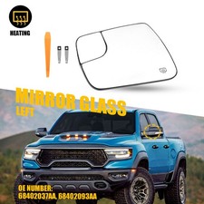 1PCS Clear Heated Tow Mirror Glass Left Fit Dodge RAM 1500 2019-2025 Driver Side
