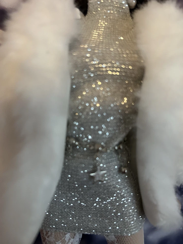 全新银色连衣裙,白色,毛茸茸的外套,配件,礼物用 — 第 3/4 张图片