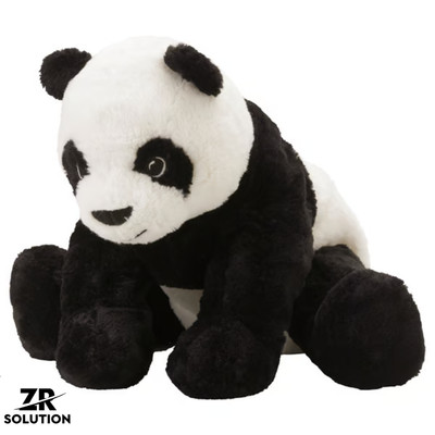IKEA KRAMIG Baby Panda Stofftier Kindergeburtstag Geschenk weiß/schwarz waschbar 30cm NEU
