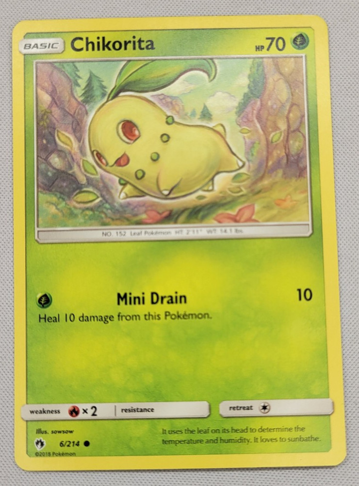 Chikorita 6/214 Pokemon SM Lost Thunder Regular MP
