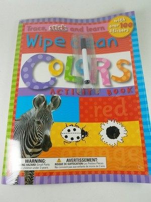 Discovery Toys Wipe Clean ABC Activity Book with over 100 Stickers Trace Stick
