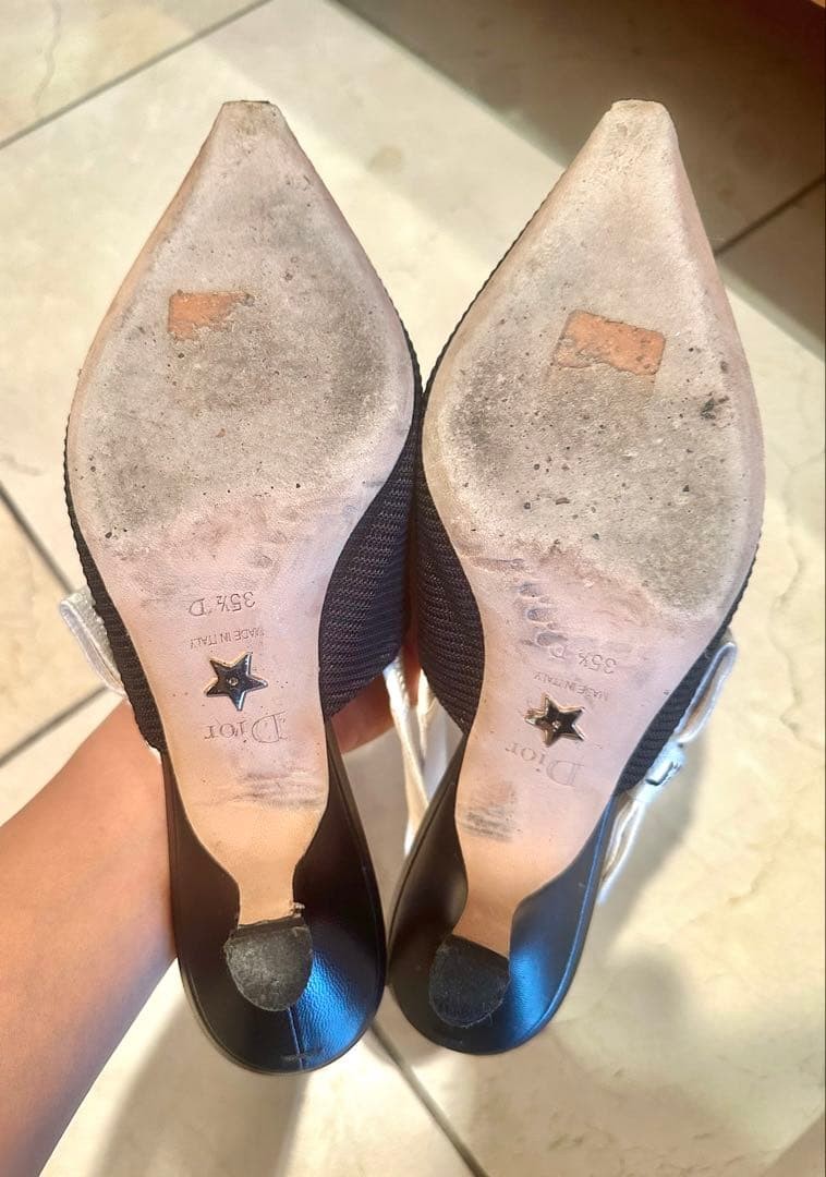 Christian Dior Pumps Heel Fabric Black EU35.5/US5.5 116632c thumbnail 5