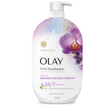 Olay Fresh Radiance Body Wash, Orchid & Black Currant, with Vitamin B3, 35oz 0.28 per gallon