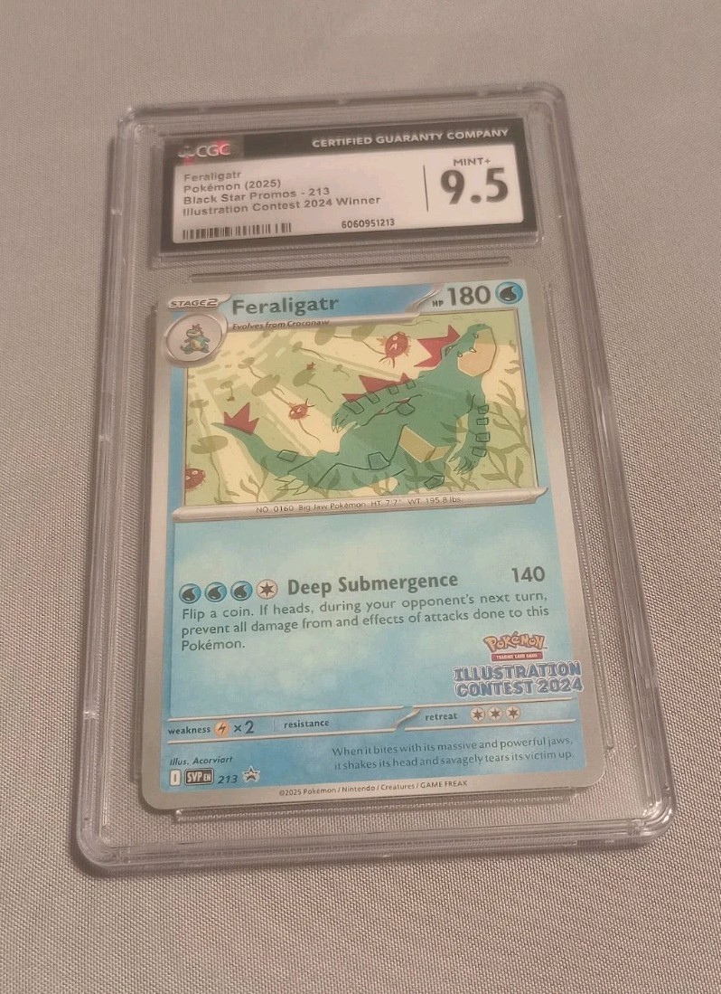 2025 Pokemon Illustration Contest Winner Feraligatr 213 Black Star