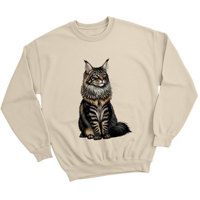 Realistische Maine Coon Katze Herren Sweatshirt Maine Coon Katzen Geschenk für Ihn