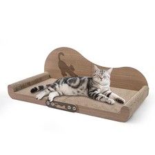 Large Cat Scratcher Couch 23.6x11.8 Inch Cardboard Bed Sofa Shaped Lounge