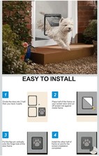 Pet Screen Door8x10x0.4 inch,Lockable Magnetic Flap Screen