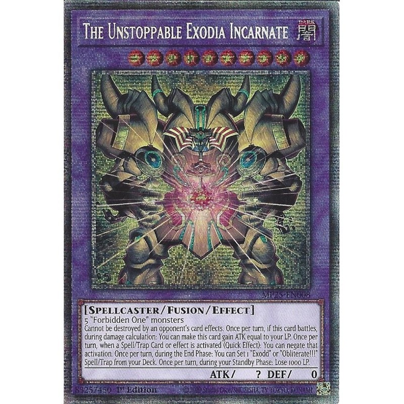 MP25-EN008 The Unstoppable Exodia Incarnate : Starlight Rare : 1st Ed YuGiOh