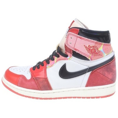 NIKE AIR JORDAN 1 HIGH OG SP NEXT CHAPTER CUT SNEAKERS WHITE RED US8.5 Used 9e16