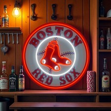 16x16 Boston Red Sox Led Neon Sign With Dimmer Usb Powered Light Lamp