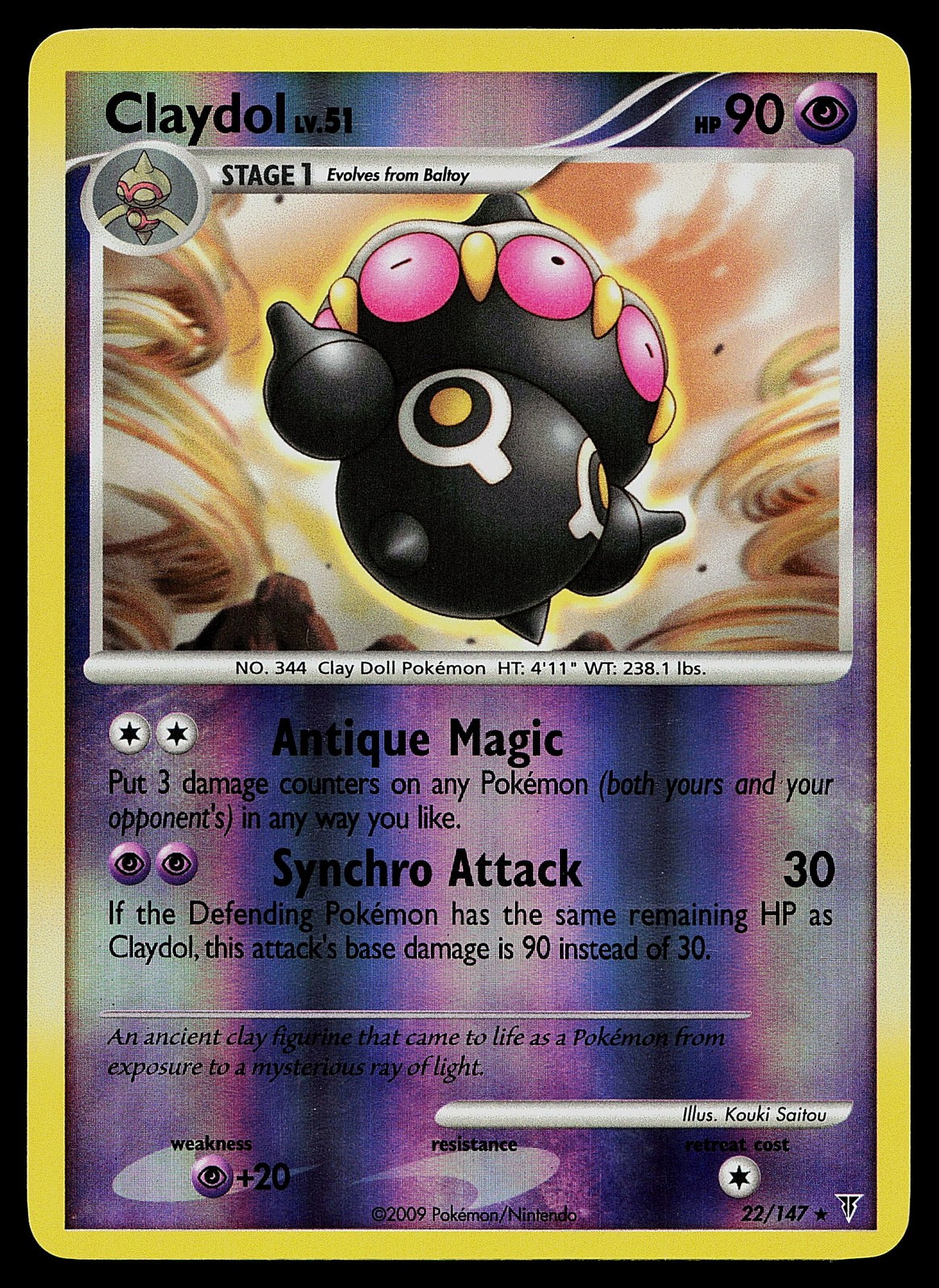 Pokemon Card - Claydol Supreme Victors 22/147 Rare Reverse Holo