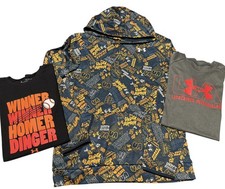 Under Armour Lot Of 3 Boys Youth XL T-shirts And Hoodie YXL