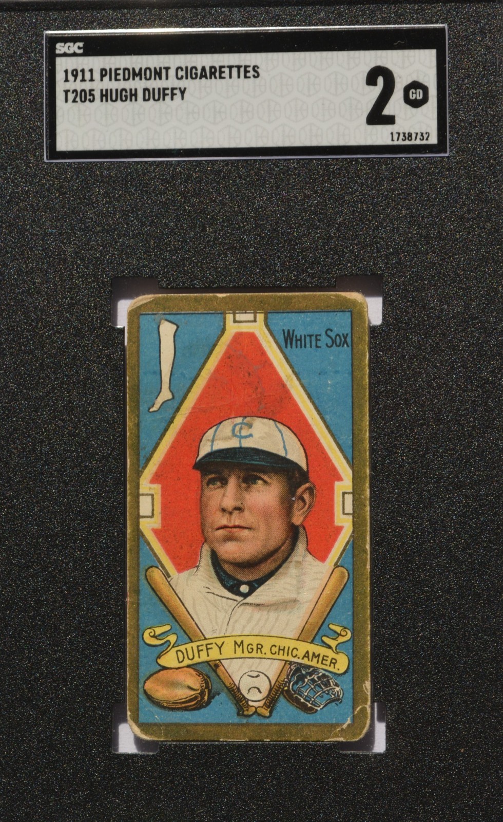 1911 T205 Hugh Duffy - White Socks - PIEDMONT CIGARETTES - SGC 2 GD