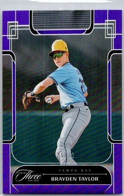 2024 Panini Three and Two Full Count #97 Brayden Taylor #/32 Tampa Bay Rays