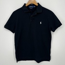 Polo Ralph Lauren Polo Shirt Men's Size M Black Custom Slim Fit Pony Logo