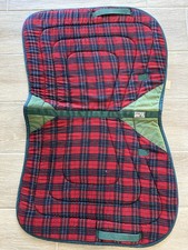 Ancien tapis de selle Millers Roma pull poney Noël vacances rouge vert 