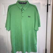 Under Armour Men  s 2XL HeatGear Polo Golf Shirt Mint Green