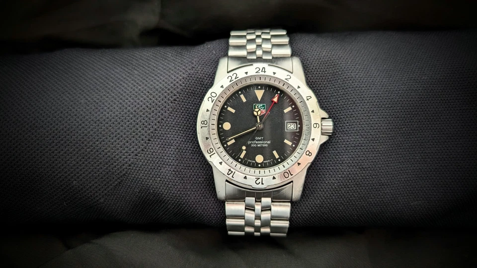 TAG HEUER 1500 GMT ⌚ Rare Vintage Men's Watch 40mm Stainless Steel - SERVICED ✅ - Image 2 of 4