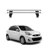 Menabo DachträGer GrundtäGer FüR Nissan Micra 2017-2023 50Kg Alu Silber 2 Tlg