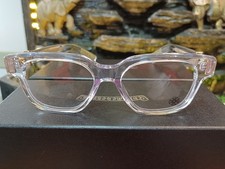 Chrome Hearts Unisex Clear Frame Glasses, Gold Long Sword Logo Size 56-19-153