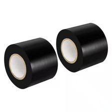 2 In. X 50 Ft. Electrical Insulation Tape Roll Black 2 Pack PVC Waterproof for O