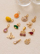 18K Gold Plated Pendant Oval Charms Elegant Jewelry Making DIY Accessories