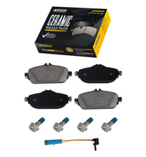 Front Ceramic Brake Pad for 2017 - 2019 INFINITI QX30 2.0L w/Sensor w/Screw