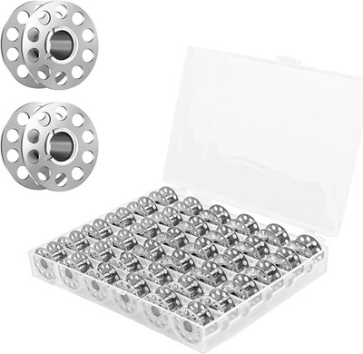 36 Stück Metall-Spulen für Nähmaschinen (7mm Innendurchmesser) - Leere Unterfade