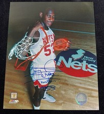 Darryl Dawkins Signed 8x10 New Jersey Nets Basketball Photo