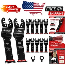 Extra-Long Oscillating Blades Set - 10 PCS with Vibration Reduction & Clean Cuts