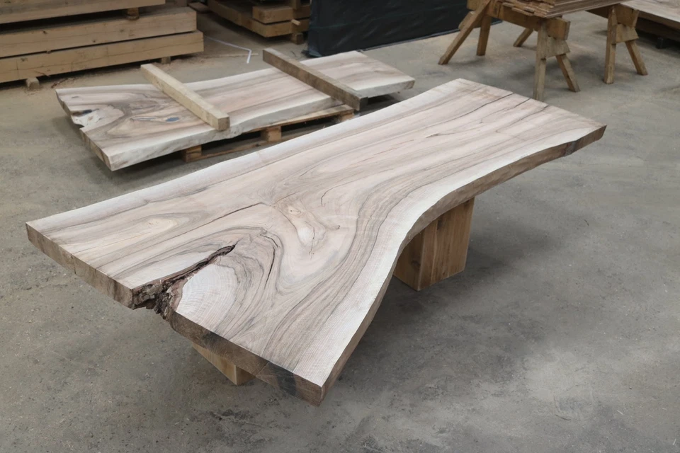 Walnut Tabletop / Dining Table / Worktop - Planed Raw Finish - Image 4 of 4