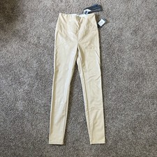 NWT Lysse Vegan Leather Leggings XS Vanilla Latte Quiet Luxury Chic Minimalist