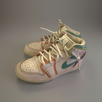 Size 4.5Y Nike Air Jordan 1 Mid SE GS White Teal Retro DM6218 100