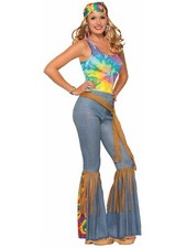 Womens Hippie Pants with Belt - Rubie's
