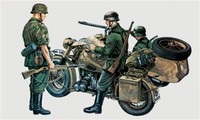 Bmw R75 With Side Auto Motorbike Kunststoff Kit 1:3 5 Modell 0315 Italeri