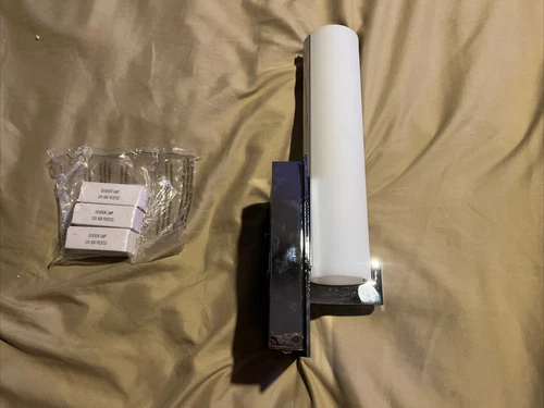 George Kovacs Chrome Tube Light Bath Wall Sconce -Etched Opal Glass P5040-077 - Picture 2 of 9