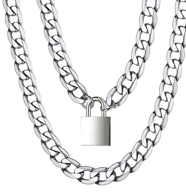 Mens 2024 padlock chain