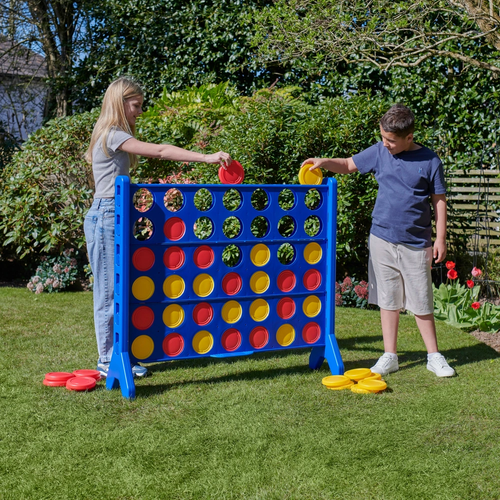 Giant Connect 4 Four in A Row Game Set 117x110cm 4 to Score Garden Game - Picture 2 of 6