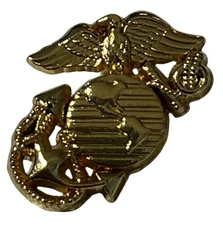 U.S MARINE CORPS EGA LAPEL HAT PIN USMC EAGLE GLOBE & ANCHOR LEFT EMBLEM