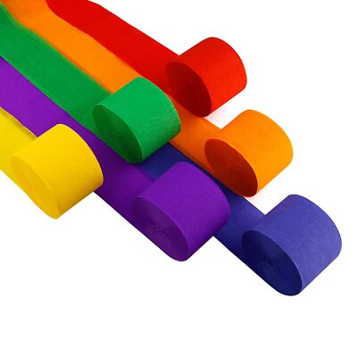 Lot De 6 Rouleaux De Papier Crépon De 4,5 Cm X 25 M Pour Décoration De