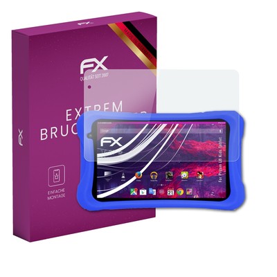 atFoliX Glasfolie für Pritom L8 Kids Tablet Displayfolie 9H Schutzpanzer