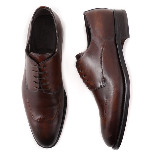 Antiqued Brown Wingtip Derby US 7 Shoes 