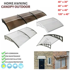 40x120"/80"/40" Door Window Outdoor Awning PC Hollow Sheet Shade Cover Canopy