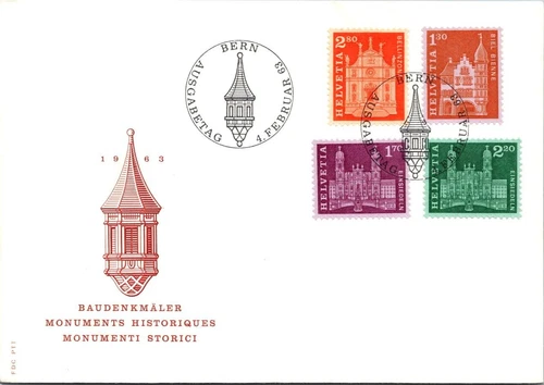 Switzerland FDC 1963 Historical Monuments - Bern - J16279