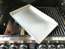 Plaque BBQ Burgerplatte Poêle Plancha Acier Inoxydable 44,5x26cm Étanche