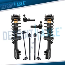 Front Struts w/ Coil Spring + Sway Bars + Tie Rods Kit for 2001 - 2006 Mazda MPV