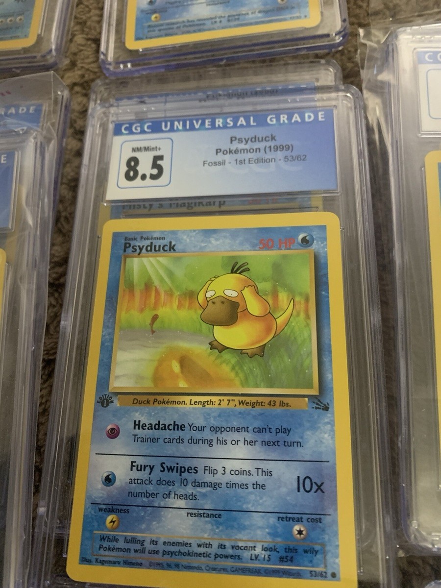 CGC 8.5 Psyduck Fossil Graded Water Pokemon | eBay
