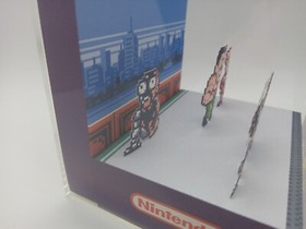 Mighty Final Fight NES Nintendo Video Game Shadow Box Diorama Cube