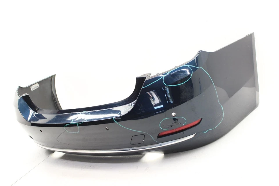 2015-2016 BMW 435i Convertible Blue Rear Bumper Cover with Park Assist Option - Image 3 of 4