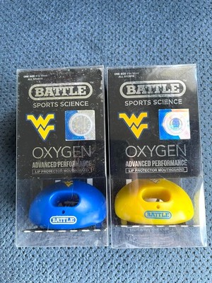 Battle Sports Oxygen Lip Protector Mouthguard WVU College Sports Football Hockey